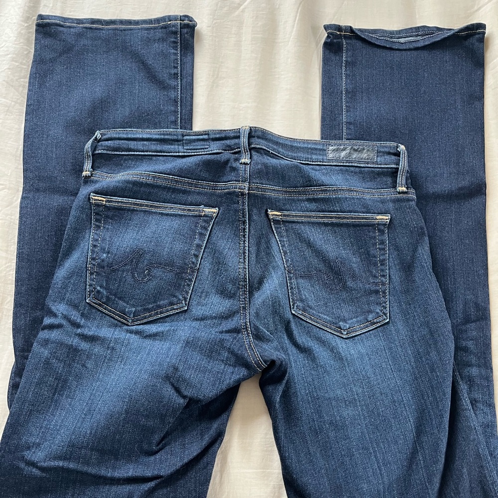AG “Angelina” Petite bootcut dark wash jeans